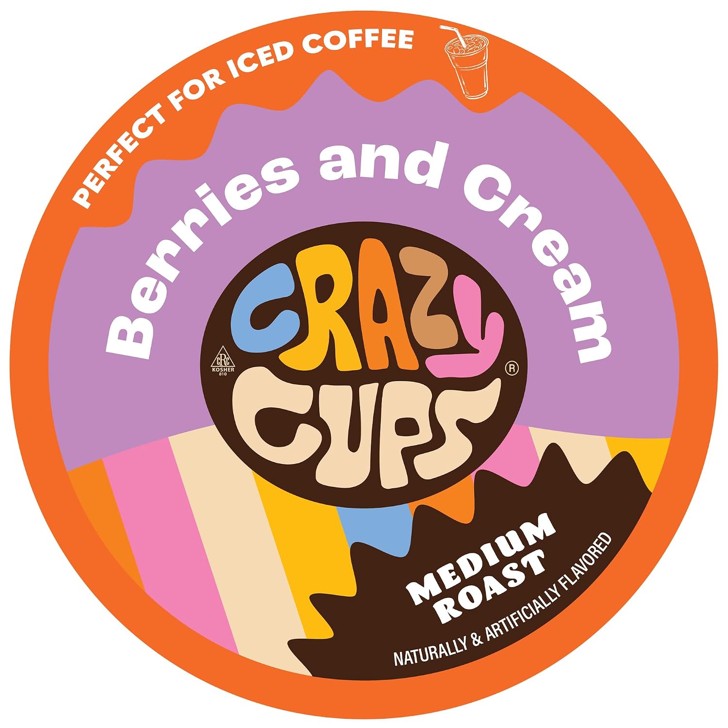 Crazy Cups Flavored Coffee for Keurig K-Cup Machines, Peppermint Chocolate Mocha, Hot or Iced Drinks, 22 Single Serve, Recyclable Pods