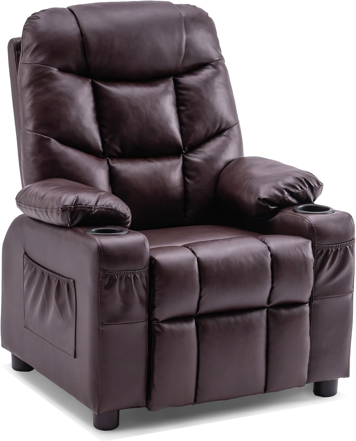 MCombo Big Kids Recliner for Ages 3+, Toddlers Recliner 7355 Velvet, Blue