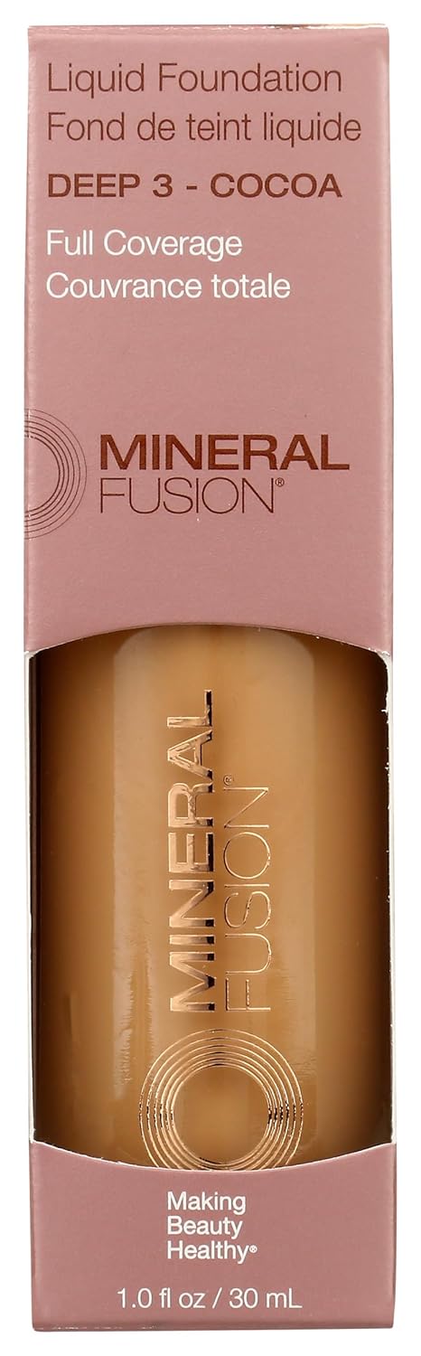 Mineral Fusion Full Coverage Liquid Foundation (Cool 1, Fair), 1 Fl Oz