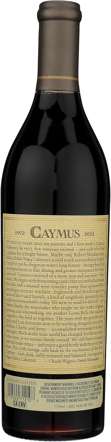Caymus Vineyards Cabernet Sauvignon, Red Wine, 750 mL Bottle