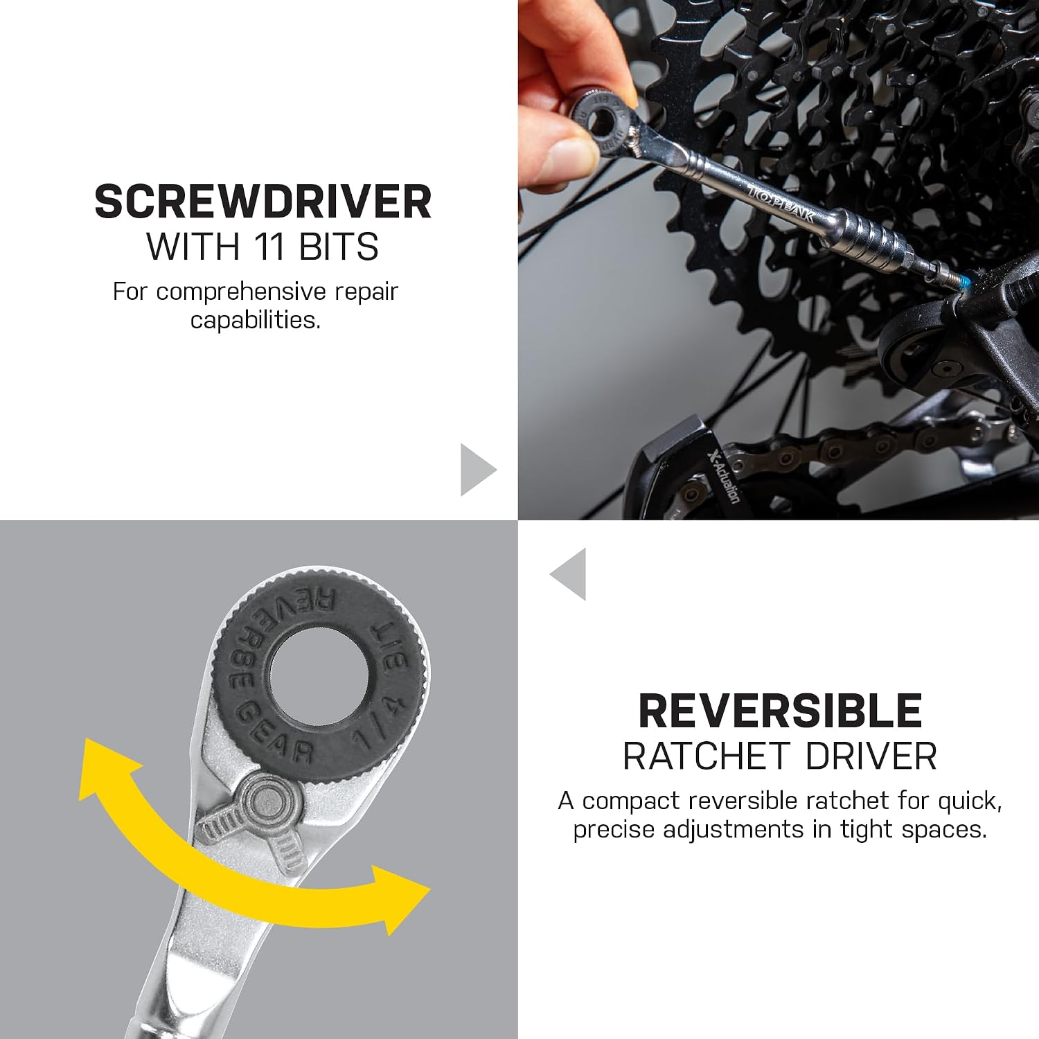 Topeak Ratchet Rocket Lite DX Bike Repair and Maintenance Tool, 16 Functions, Includes Nylon Bag, Black | bike-multifunction-tools