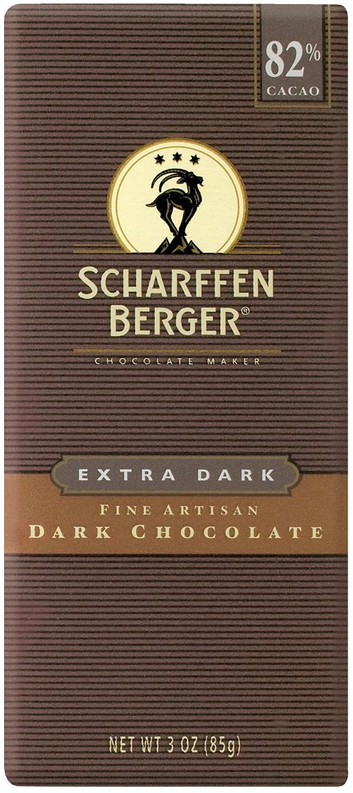 SCHARFEEN BERGER Artisan Chocolate Bars, Extra Dark, 3 Ounce (Pack of 6)