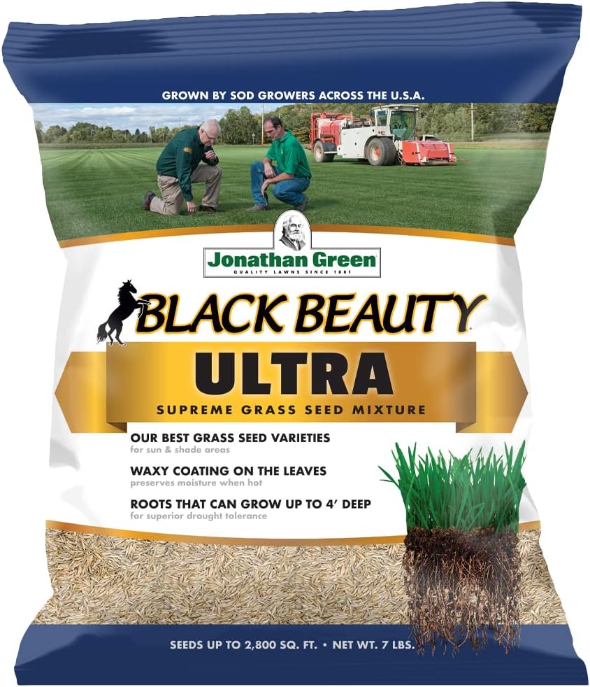 Jonathan Green (10323) Black Beauty Ultra Grass Seed - Cool Season Lawn Seed (25 lb)