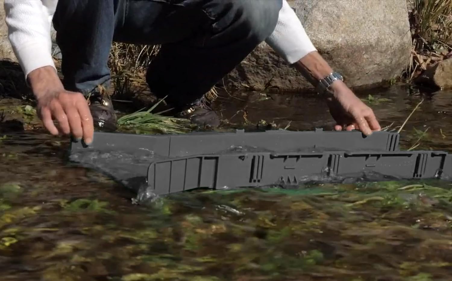 Portable Expandable Sluice Box for Gold Mining and Prospecting; Includes Miner's Moss, Hungarian Style riffles, and deep V riffles. Essential Tool for Gold panning Kits
