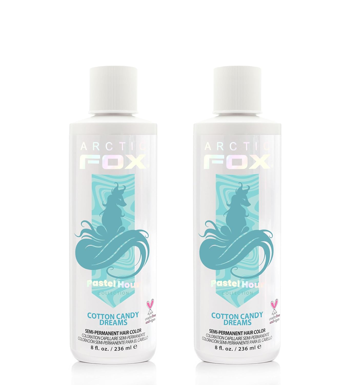 ARCTIC FOX Virgin Pink Semi-Permanent Hair Color - Vegan - 4 fl oz | Vivid and Vibrant, Cruelty Free, Ammonia Free, Peroxide Free, , Cream Formula