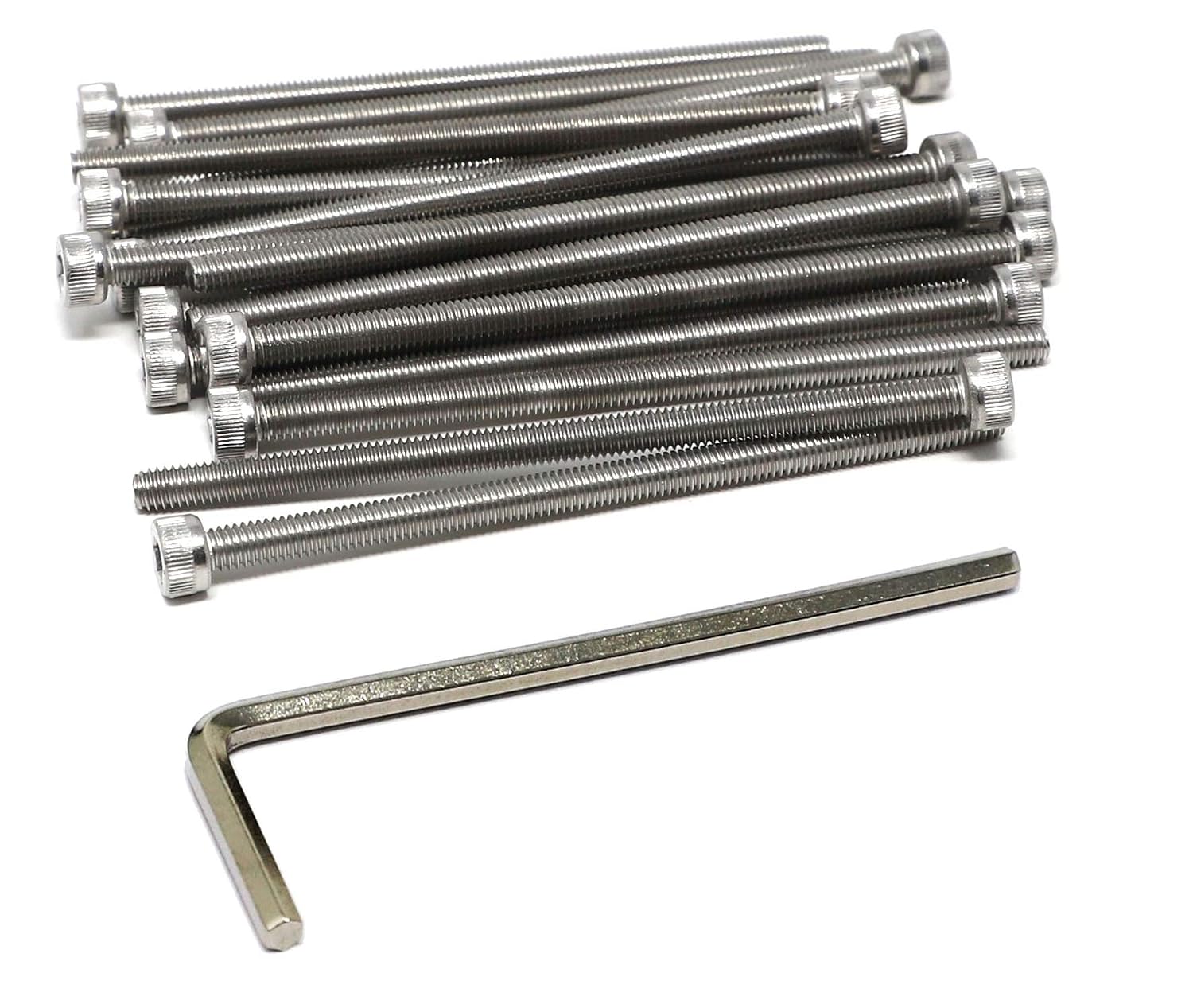 iexcell 20 Pcs M8 x 30/35/40/45/50 mm Stainless Steel 304 Hex Socket Head Cap Screws Bolts Assortment, Fully Threaded