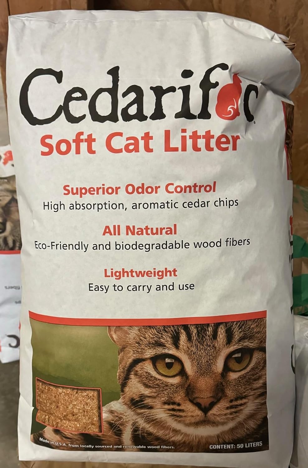 Natural Cedar Chips Cat Litter