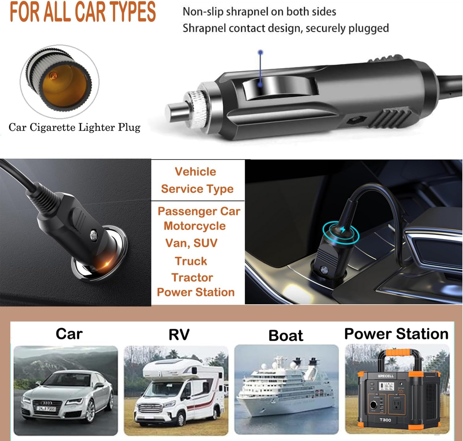 Car DC Adapter for Halo Bolt Air+ 1750 Portable CAR Jump Starter HBA+59940 | For HALO Bolt Air+ 1750 Portable CAR Jump Starter HBA+59940 HBA 59940