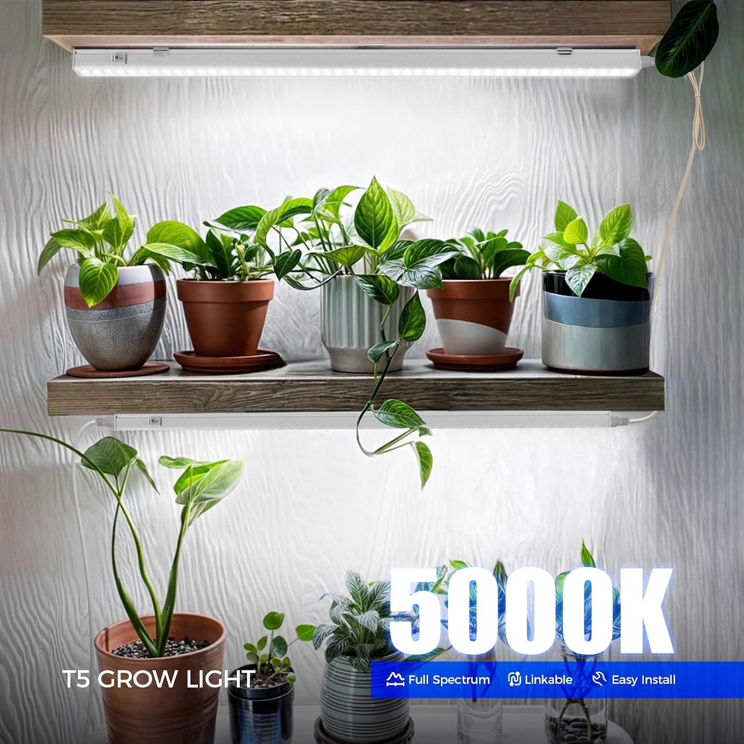 Barrina T5 Grow Lights for Indoor Plants, Full Spectrum, 2FT, 8 Packs