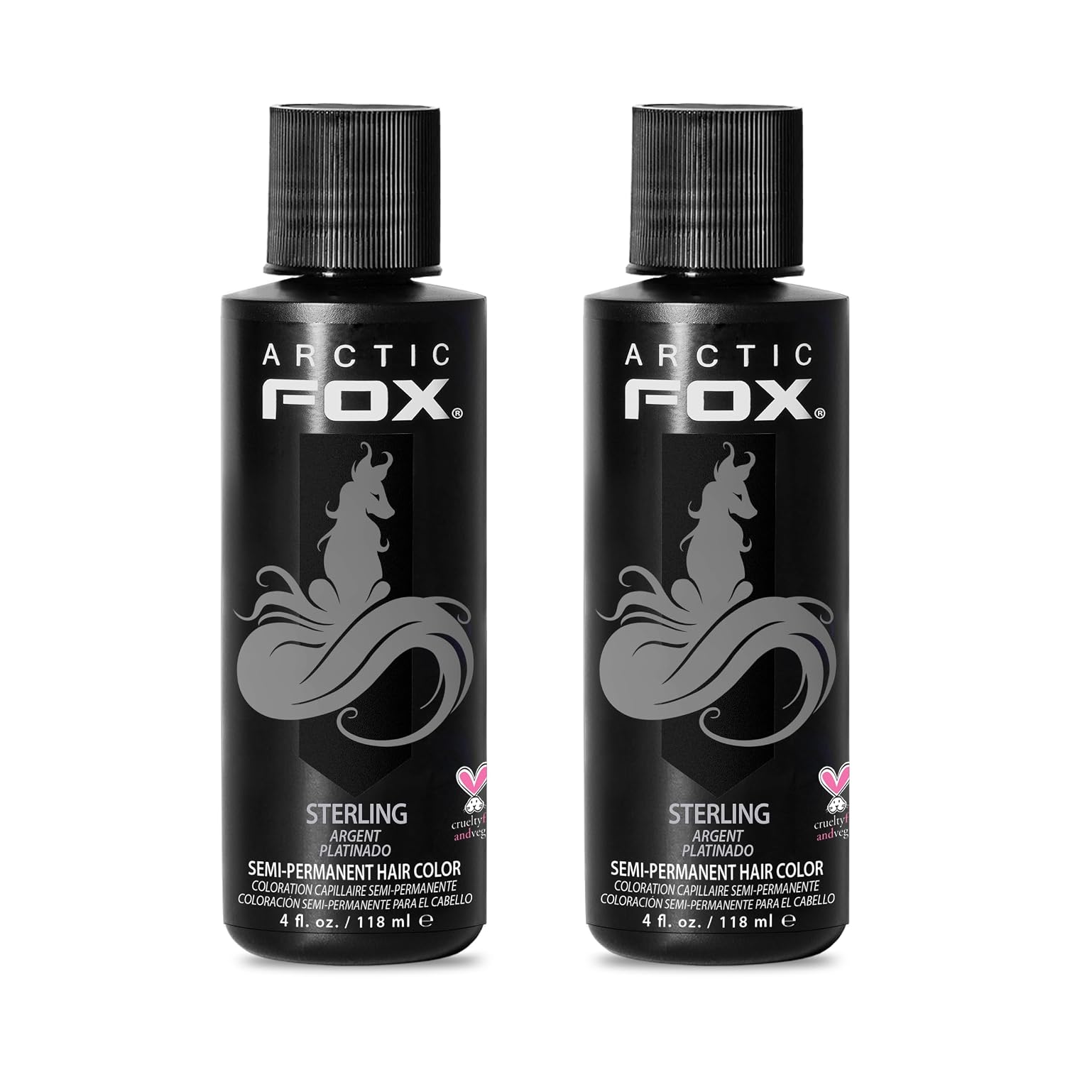 ARCTIC FOX Virgin Pink Semi-Permanent Hair Color - Vegan - 4 fl oz | Vivid and Vibrant, Cruelty Free, Ammonia Free, Peroxide Free, , Cream Formula