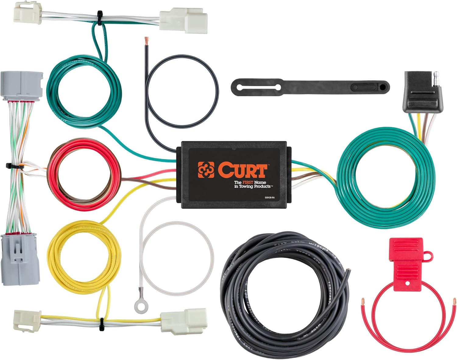 CURT 56353 Vehicle-Side Custom 4-Pin Trailer Wiring Harness for Select Toyota Prius