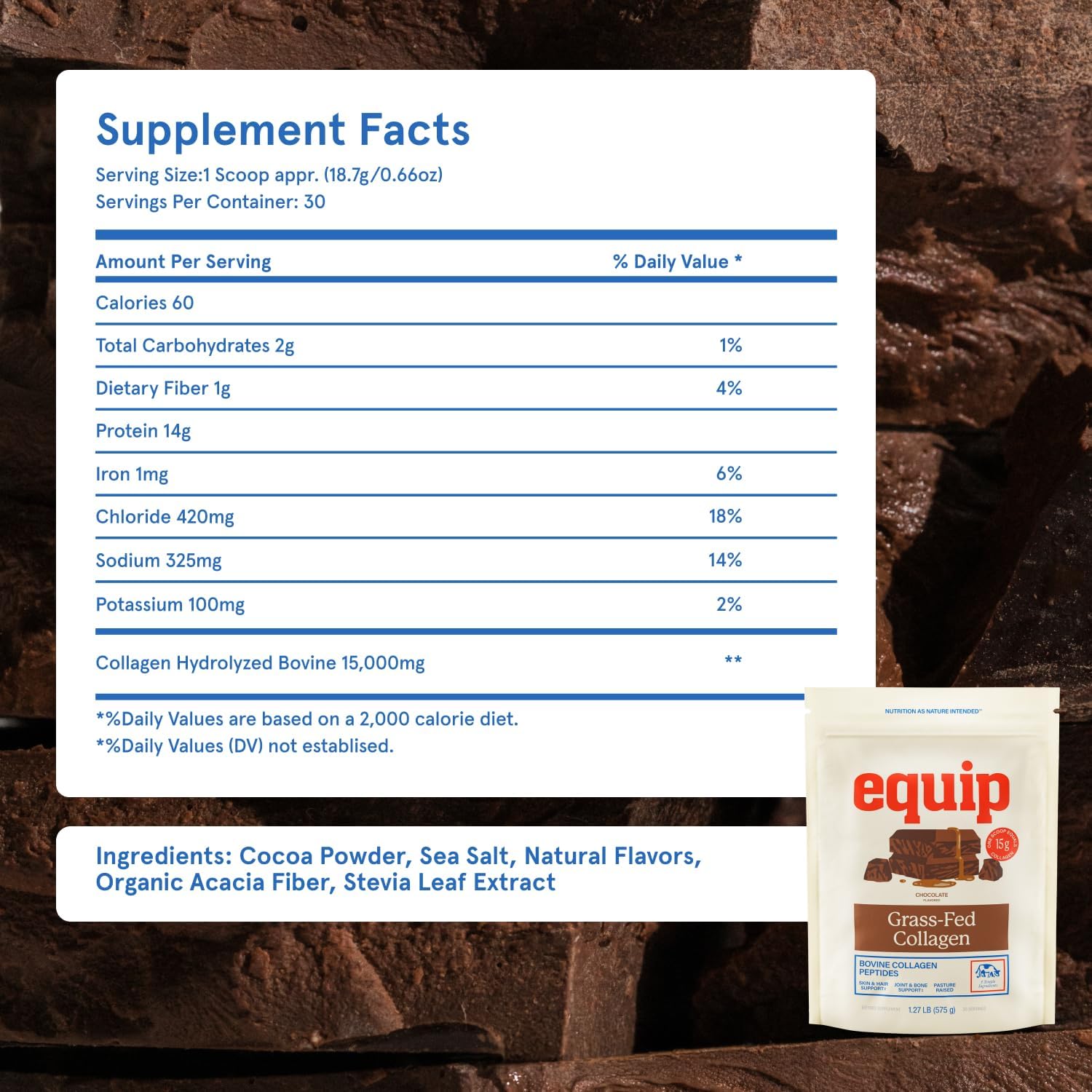 Equip Foods Grass Fed Collagen Powder | Hydrolyzed Bovine Collagen Peptides with Amino Acids | Prime Beef Collagen for Healthy Joints, Skin & Nails | Non-GMO, Paleo Friendly | 30 Servings, Unflavored