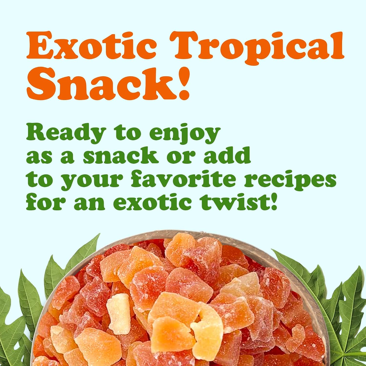 Food to Live Dried Diced Papaya, 10 Pounds Kosher, Vegan, Sweetened, Unsulfured, Bulk