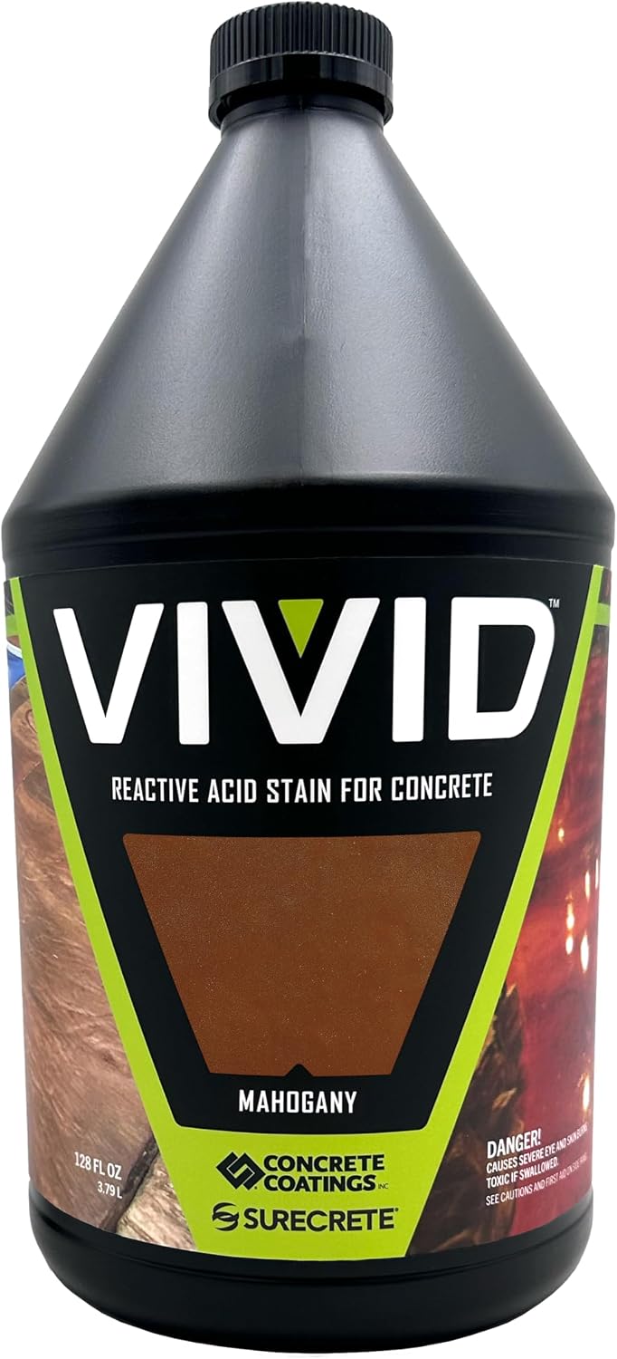 CC Concrete Coatings Vivid Acid Stain for Concrete | Weathered Terracotta | 4 oz Tester
