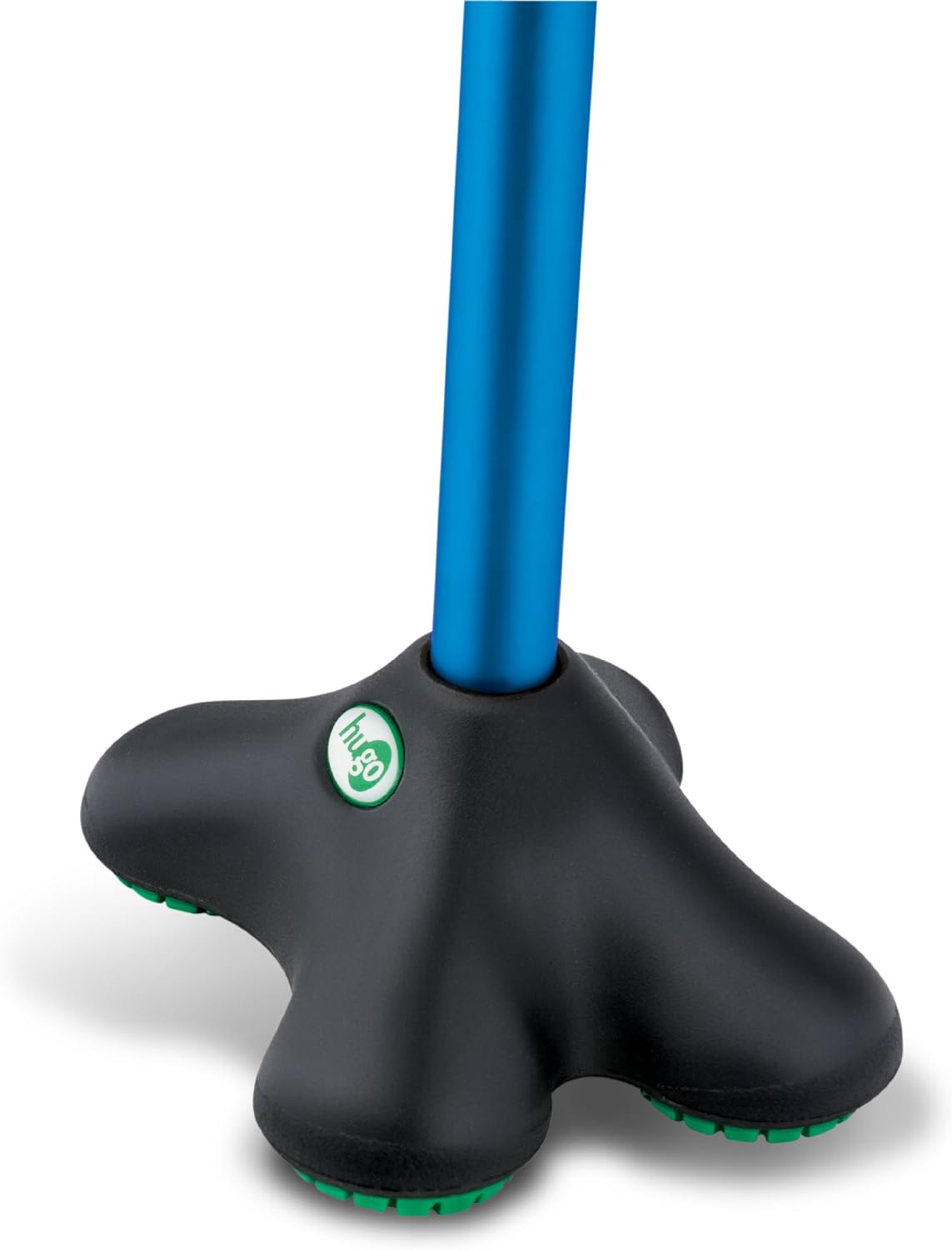 Hugo Mobility Adjustable Offset Quadpod Cane with Stable Tip, Smoke | Offset Quadpod Cane Features an Ultra Stable Tip for Confident, Everyday Walking Support and Balance