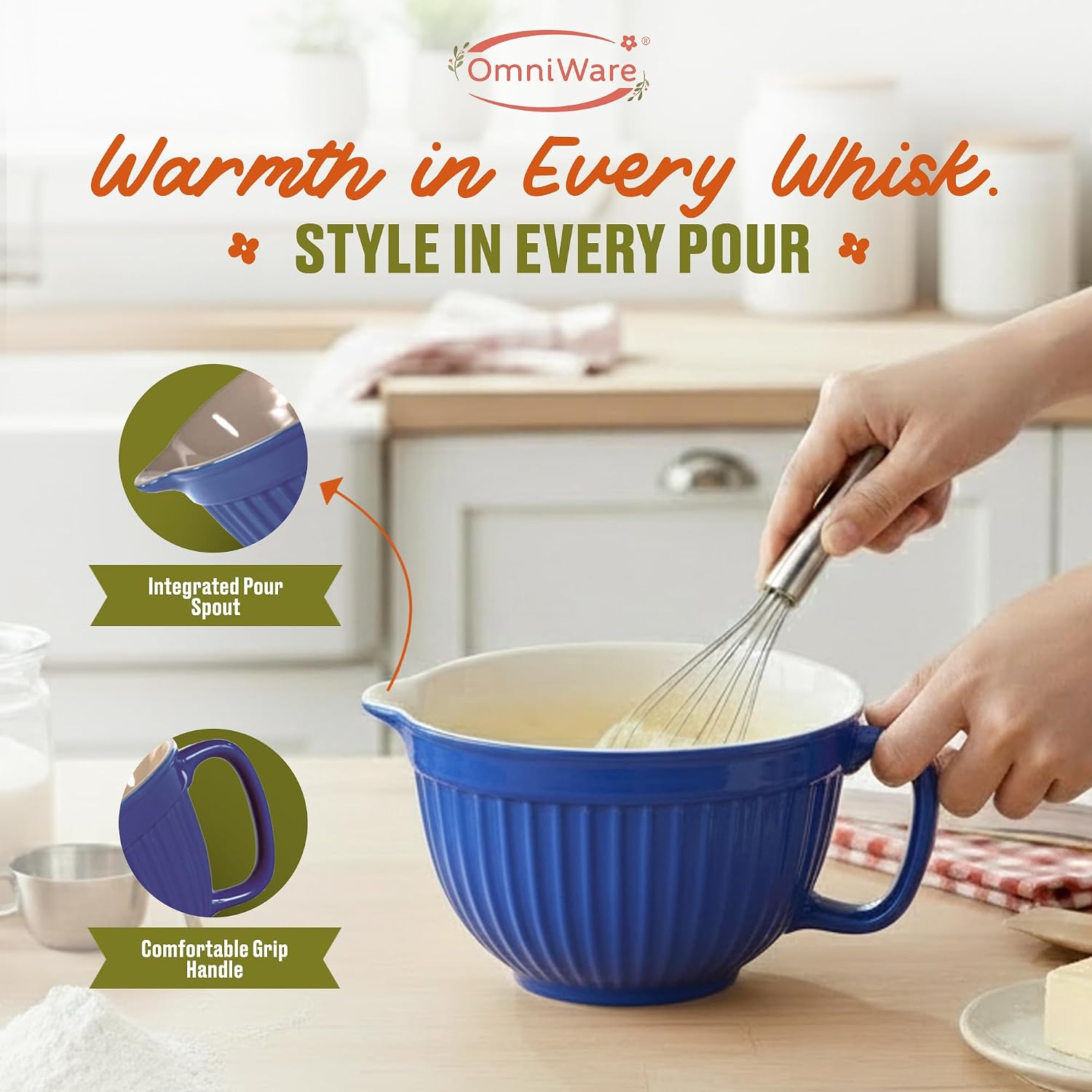 Simsbury Batter Bowl - Simply Blue, 64 Oz