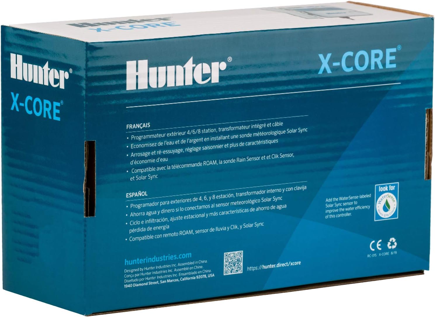 Hunter X-Core Sprinkler Timer, 8-Zone Indoor/Outdoor Sprinkler Controller
