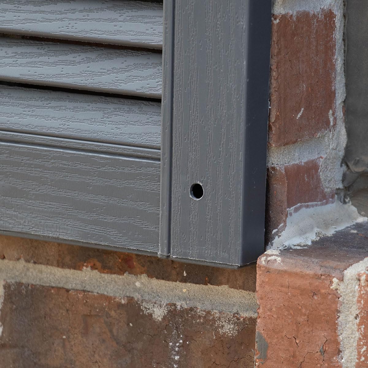 Ekena Millwork 14.5 in. W x 48 in. H Builders Edge, Standard Cathedral Top Center Mullion, Open Louver Shutters, Includes Matching Installation Spikes (Per Pair), 002 - Black