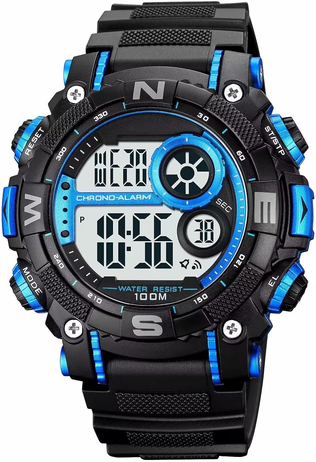FANMIS Men's Digital Sport Watch Military LED Alarm Waterproof Quartz Watch | Tactical Outdoor Sport Watch Multi Function Led Display Alarm Stopwatch Date Quartz Rugged Style Daily Water Resistance