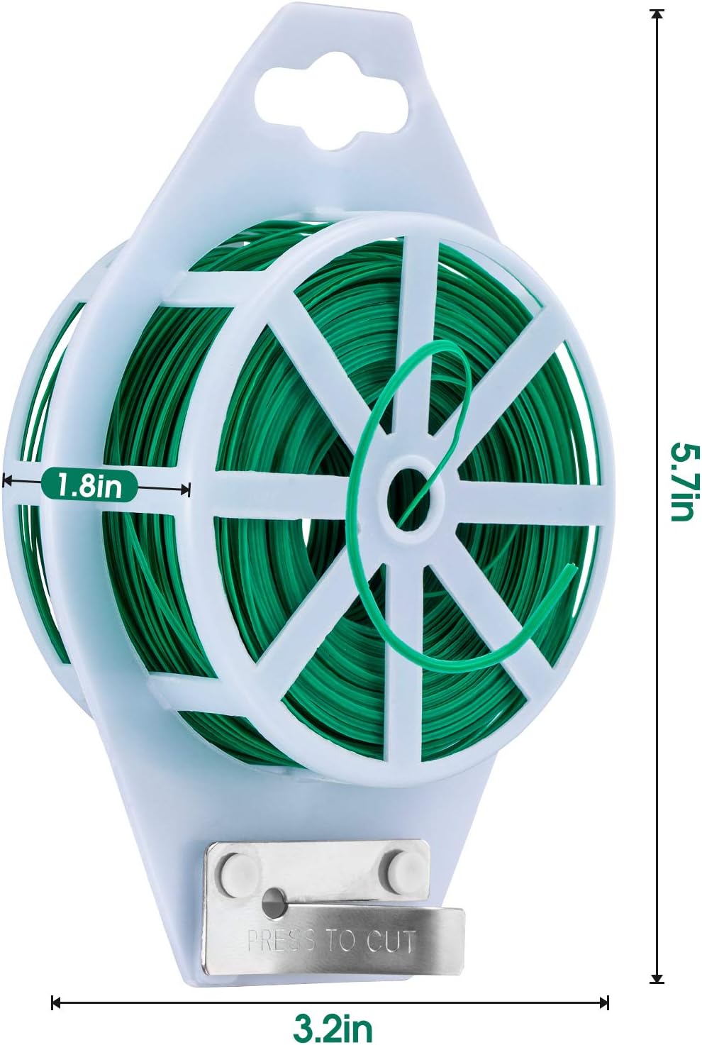 328 Feet (100m) Garden Plant Twist Tie with Cutter Reusable for Plants Growth and Care, Tie Wire Reel for Home and Office Cable Organization