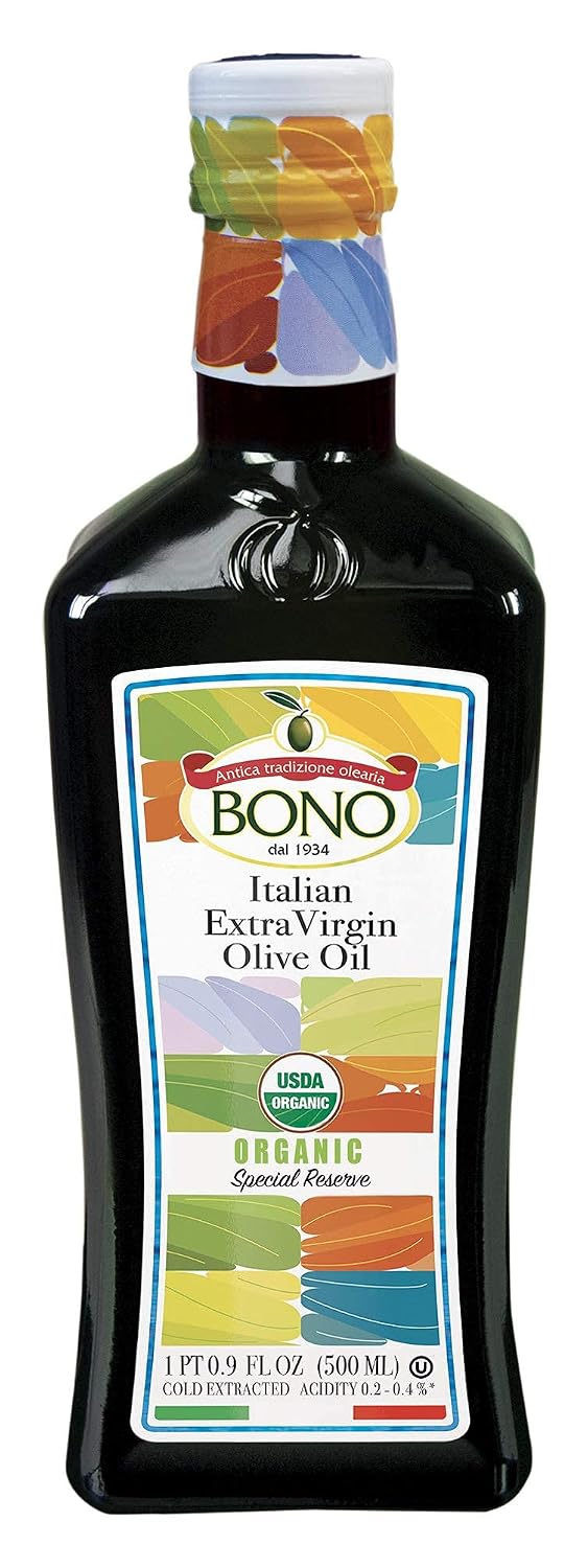 BONO 100% Italian Organic Extra Virgin Olive Oil, 3 pack