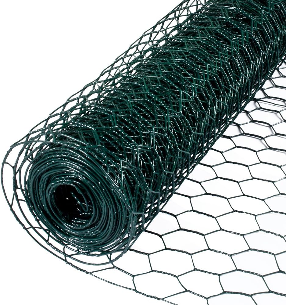 YARDGARD 1 Inch Poultry Netting, Chicken Wire Fence, 20 Gauge Galvanized Steel, Rabbit Fencing, Bird Enclosures, Garden Protection and Plant Support, 24 Inches x 150 Feet