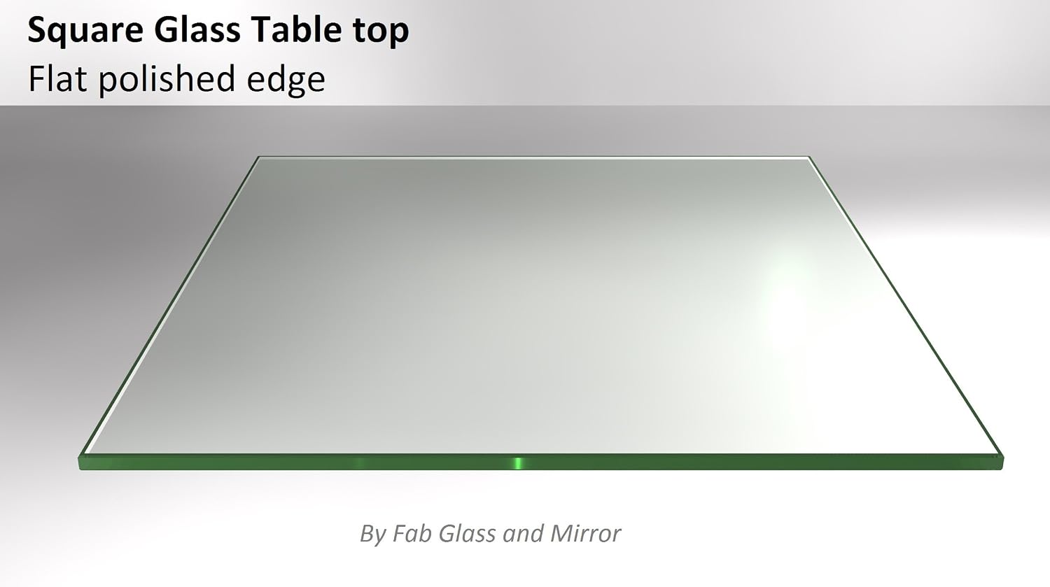 Clear Tempered Glass Table Top 22 Inch Square Flat Polished Edge with 1/4 Inch Thickness for Dining, Coffee or Side Tables by Fab Glass and Mirror