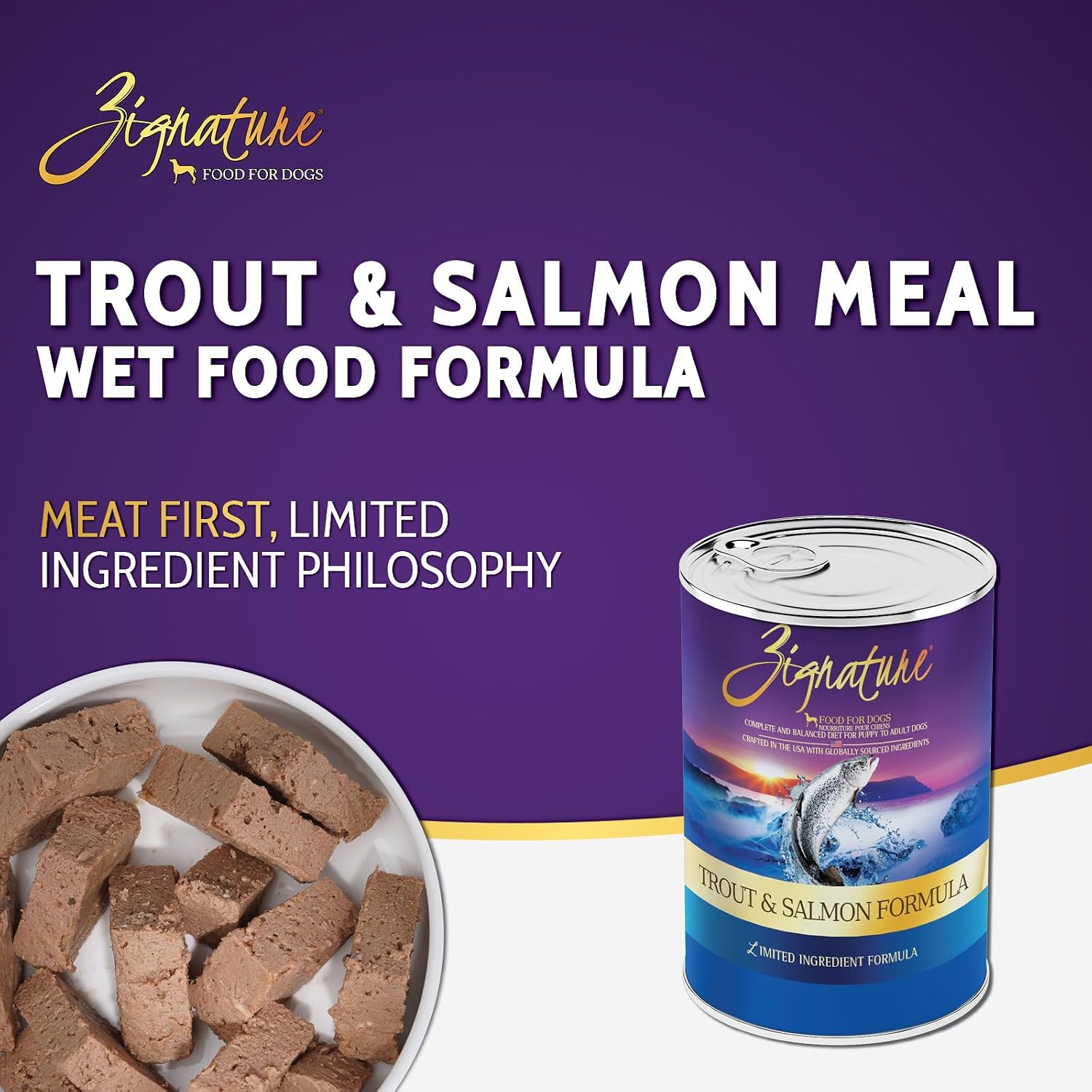 Zignature Turkey Formula Grain-Free Wet Dog Food 13oz, case of 12