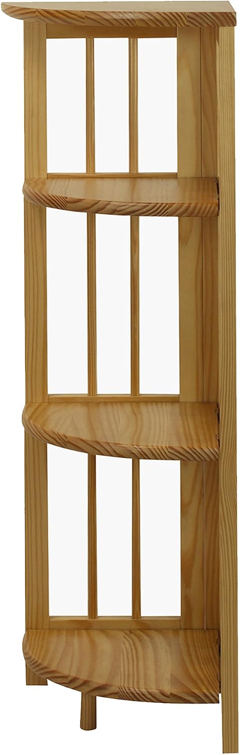 Casual Home 3-Shelf Folding Stackable Bookcase (27.5" Wide)-Walnut