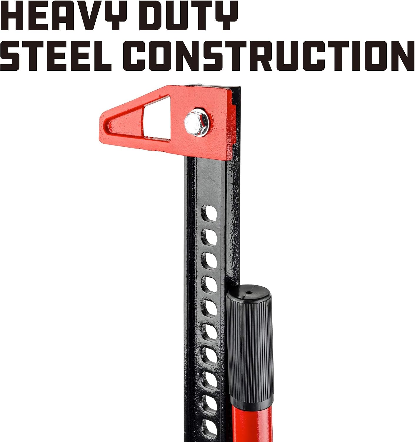Powerbuilt 6 Piece Car Jack and Garage Creeper Service Set, 2 Ton Vehicle Lift, Jackstands, Folding Creeper, Wheel Chocks, Car Repair Garage Equipment - 640816, Large, Red
