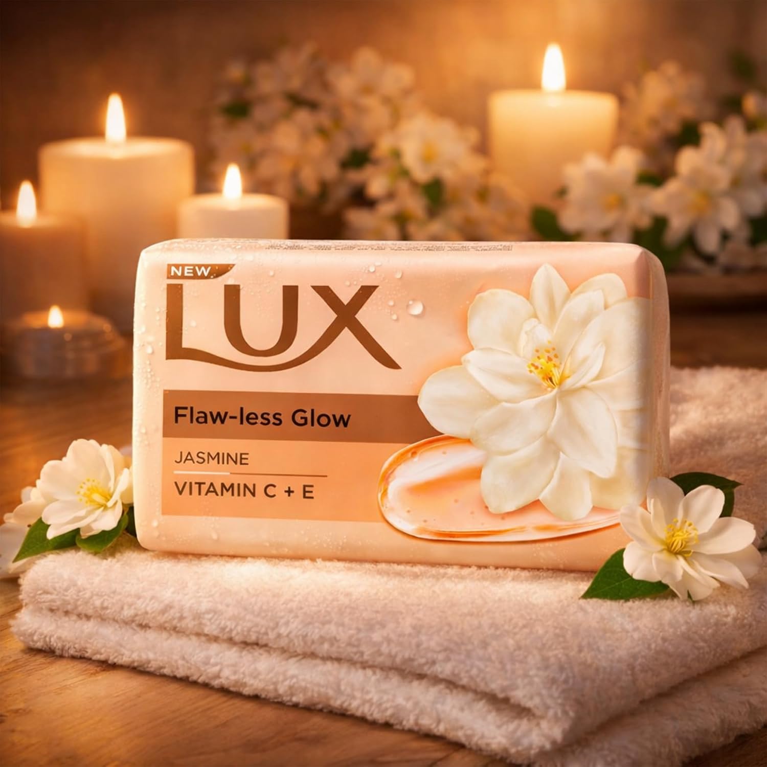 LUX Flaw-less Glow Jasmine Soap Bar, 3x150g