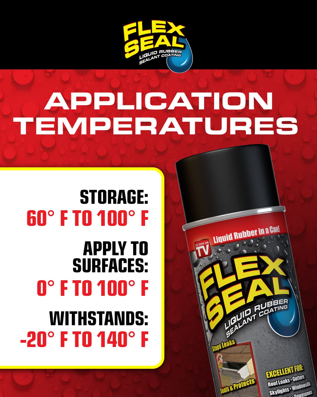 Flex Seal – Stop Leaks Fast! Rubberized Waterproof Coating Spray, Ideal for Roofs, Holes, Cracks, DIY Projects, Automotive Fixes, Indoor & Outdoor Repairs, and More – Black, 14 oz. (397 g) – 2 Pack