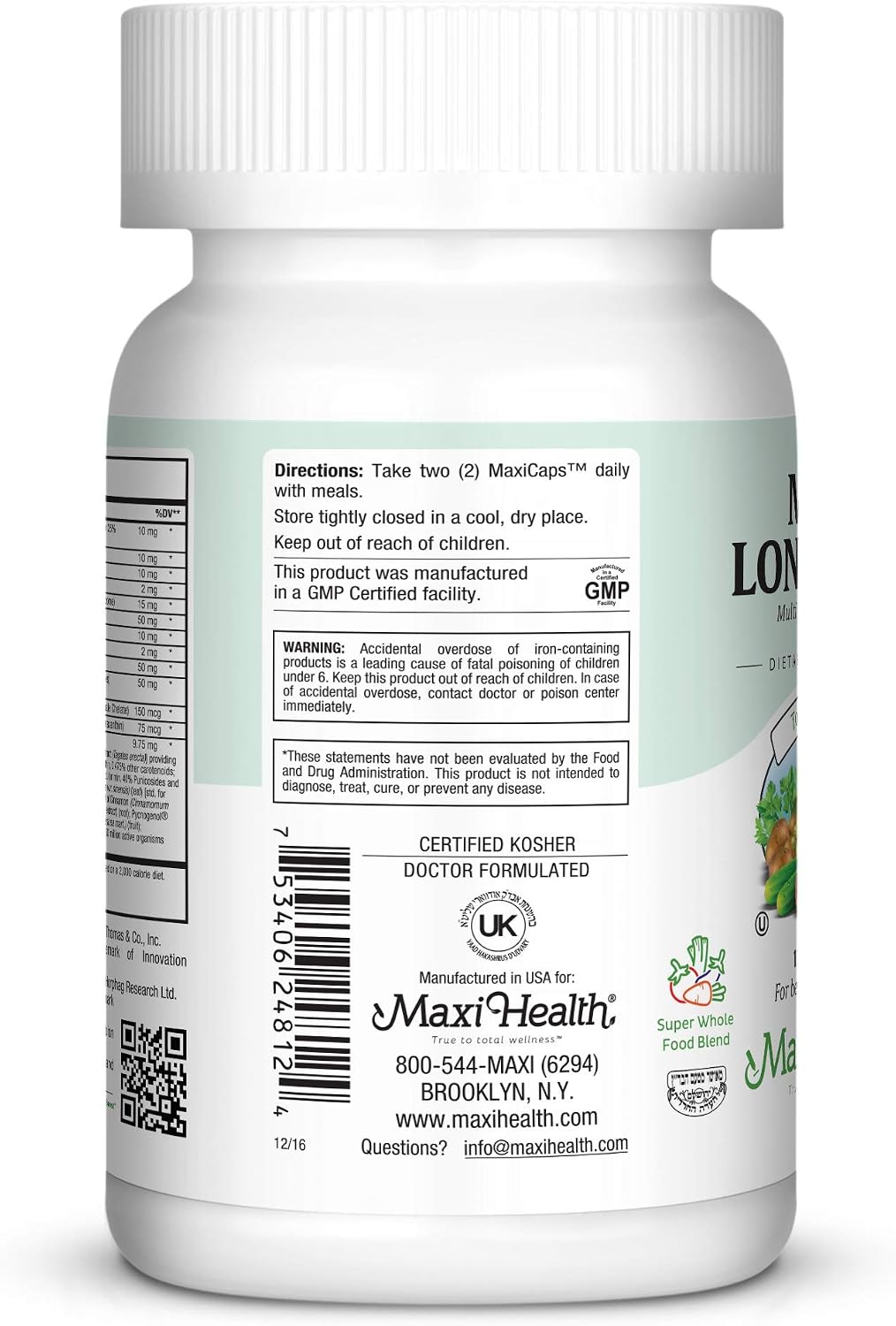 Womens Multivitamin 50 Plus – Daily Multivitamin for Women Over 50 with Vitamin B12, A, D, C, Zinc, Magnesium & More – Energy, Immune & Heart Support Womens Multi Vitamins - Non-GMO – 60 Capsules
