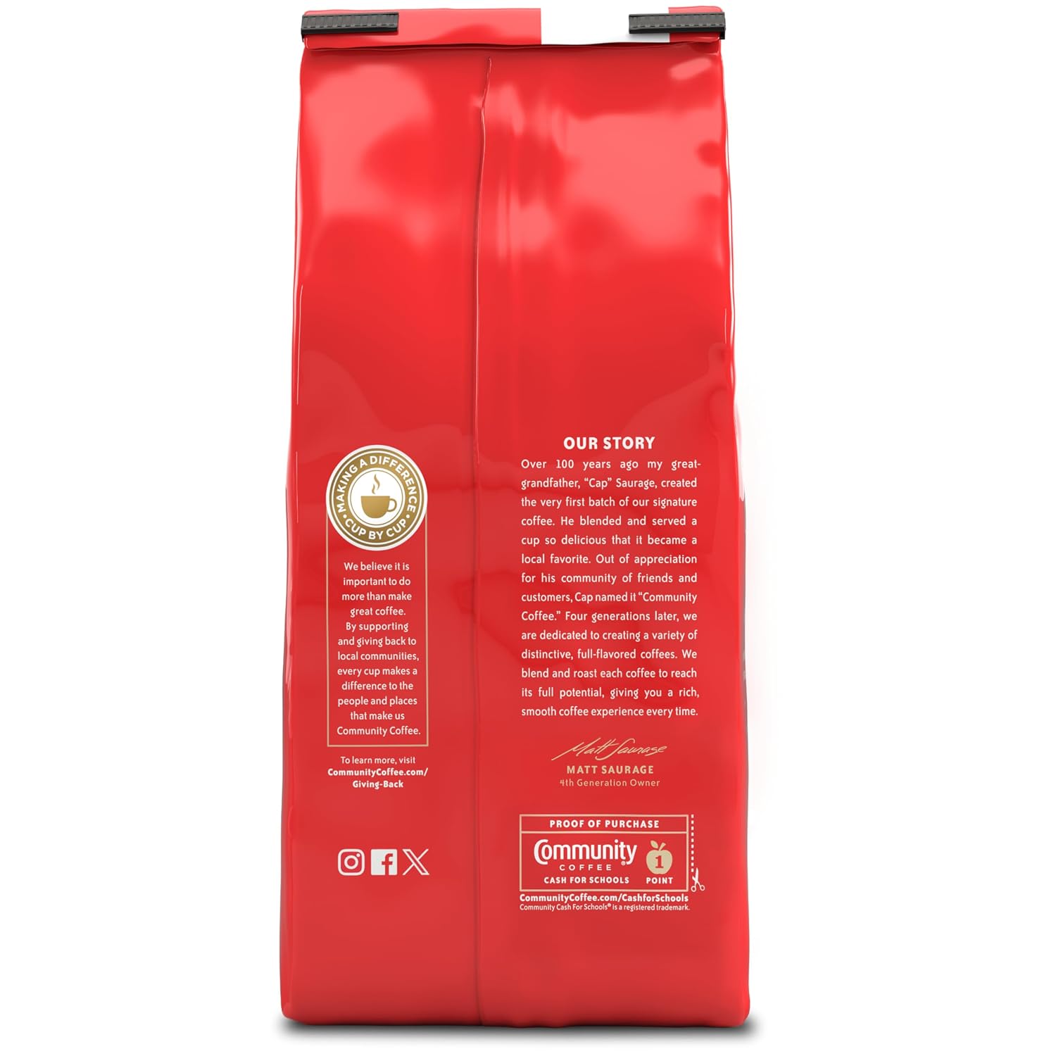 Community Coffee French Roast, Ground Coffee, Extra Dark Roast, 12 Ounce Bag (Pack of 1)