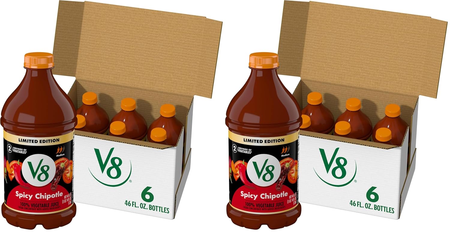 V8 Original 100% Vegetable Juice, 12 fl oz Bottle (12 Pack)