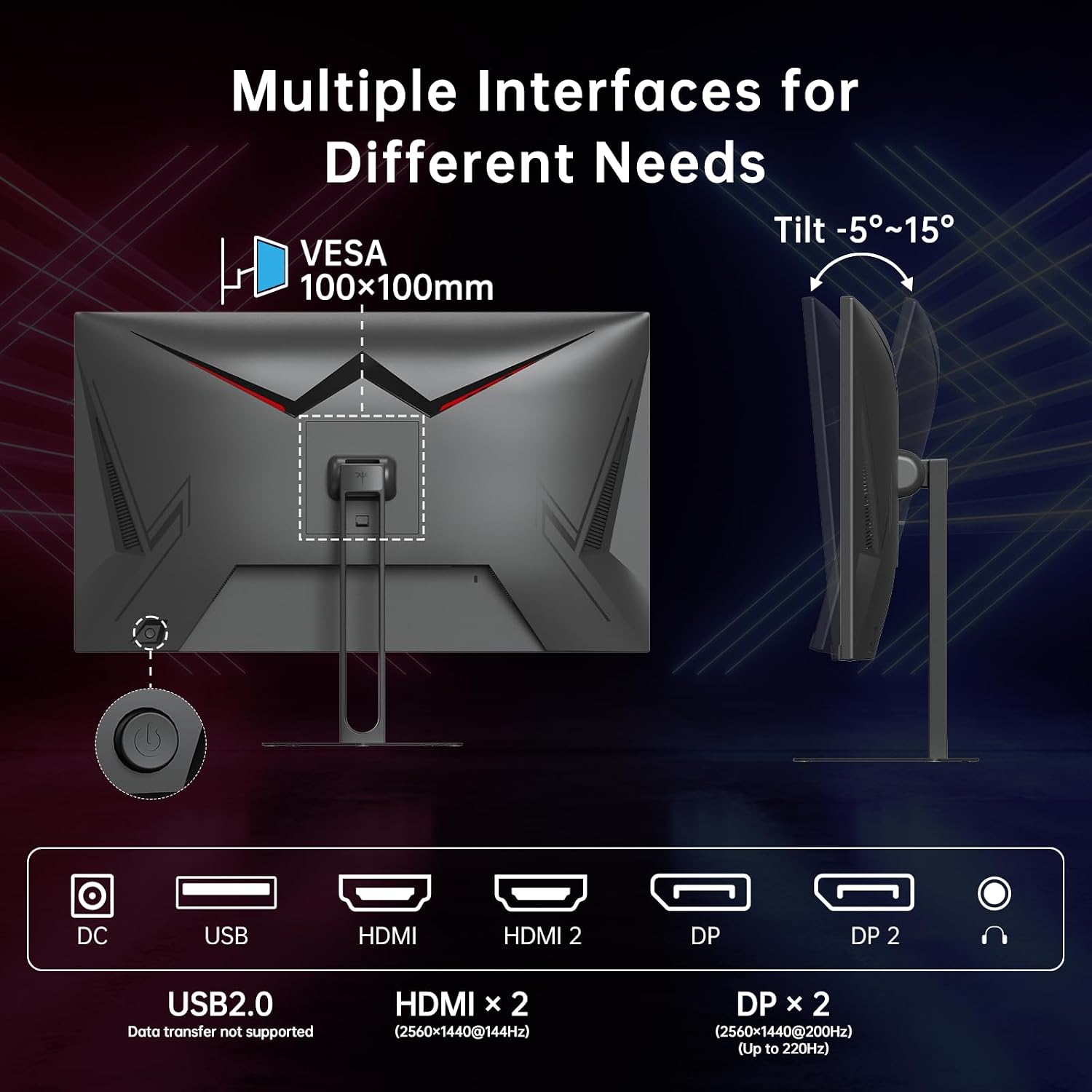 KTC 24.5 Inch Gaming Monitor, 180Hz OC 200Hz Monitor FHD, Fast IPS, H25T7 | 1080P Monitors 1ms, 128% sRGB HDR10, Adaptive Sync, HDMI DP, VESA Tilt Adjustable for Xbox PS5 Switch, HDMI Cable Inc.