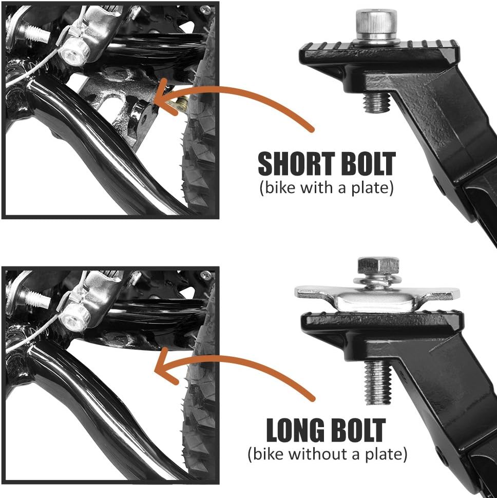 BV Bicycle Kickstand for 24”-28” - Adjustable Bikes Kickstand for Adult Bike with Non-Slip Foot & Spring-Loaded Latch for Stable Any-Angle Stance (Silver, Regular Duty)