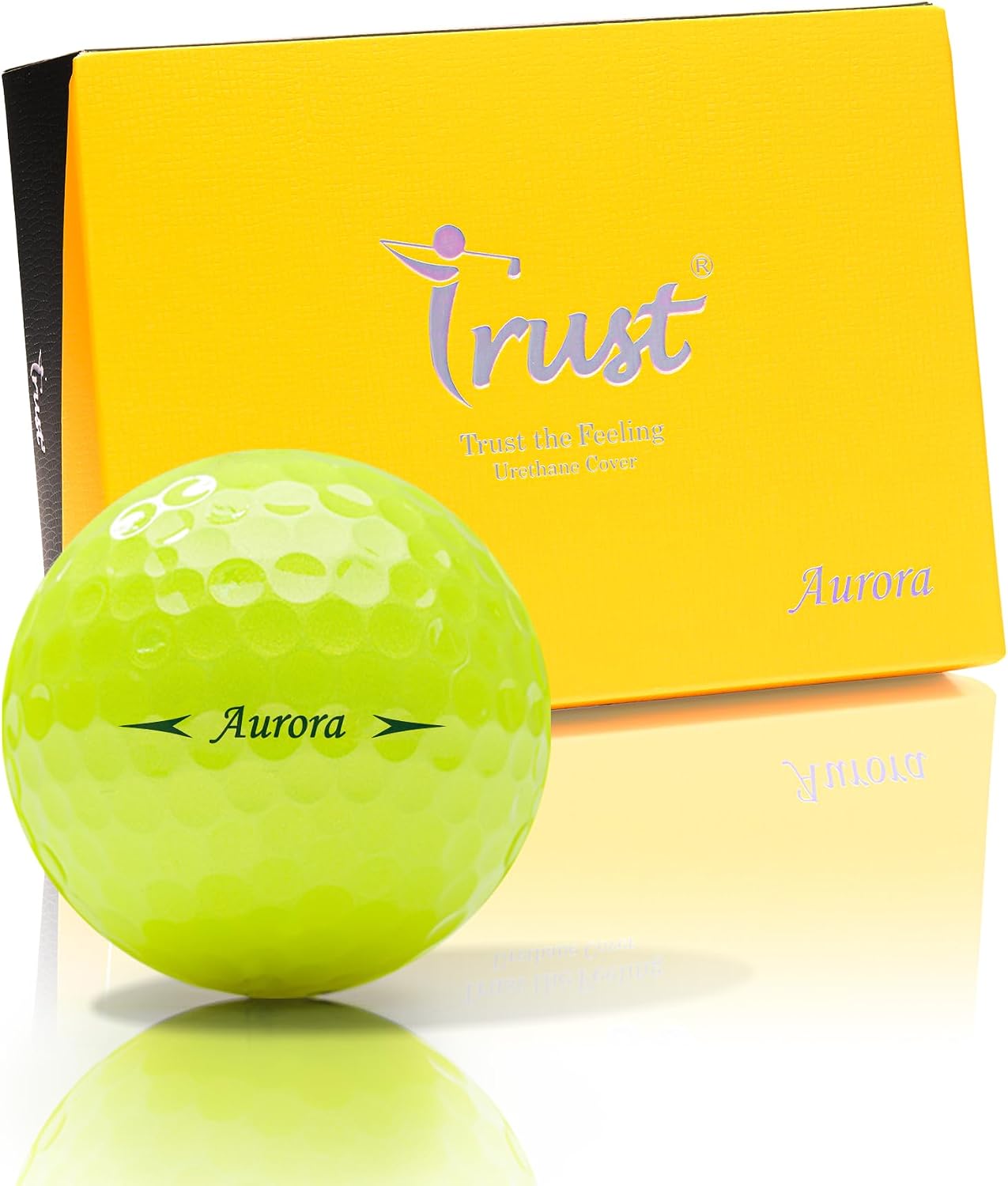 Trust Golf Balls - Aurora & Rosa Crystal Urethane Series | Eye-Catching & Easy to Spot | Maximum Distance, Soft Feel, Straight Flight