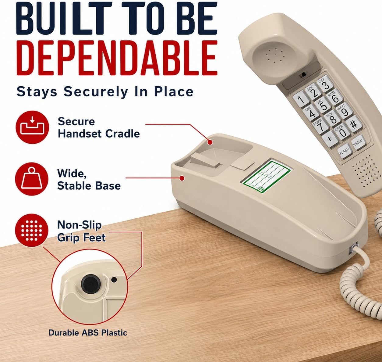 iSoHo Big Button Corded Phone for Seniors – Easy-to-Use Landline with Lighted Keypad, Ergonomic Handset & No Power Needed – Retro Home Phone for Elderly, Visually Impaired & Hard of Hearing | Telephone for seniors, visually impaired, lighted keypad, redi…