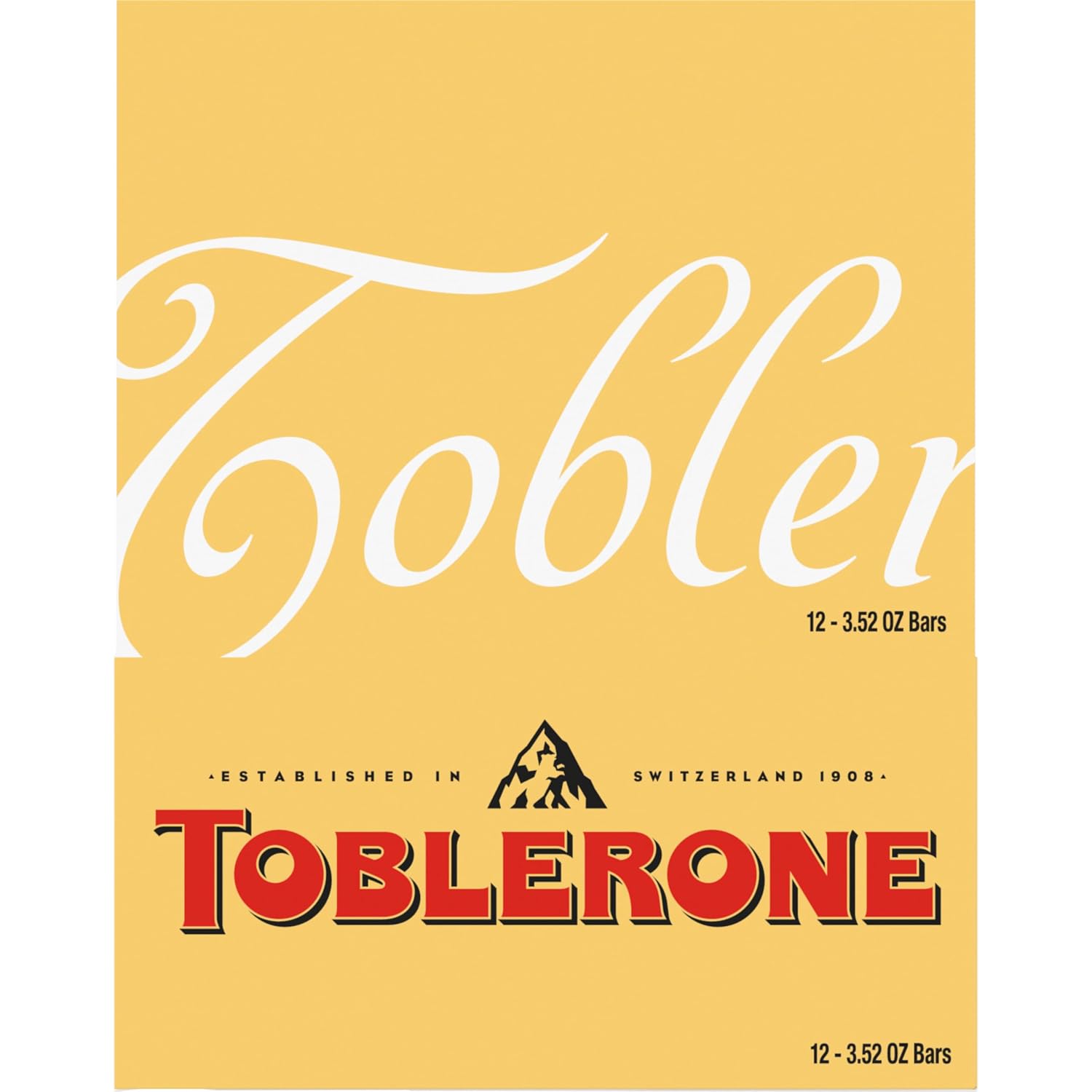 TOBLERONE Milk Chocolate Bar with Honey and Almond Nougat, 20 Bars | Bulk Chocolate