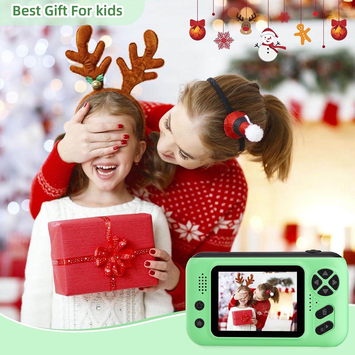 Makolle Camera for Kids, Portable Travel Camera for Childrens Age 3-8, Blue | Flip Up Lens, Drop Proof, With Tripod, Long Battery Life, SD Card Included, Birthday Gifts for Boys and Girls Age 3-12