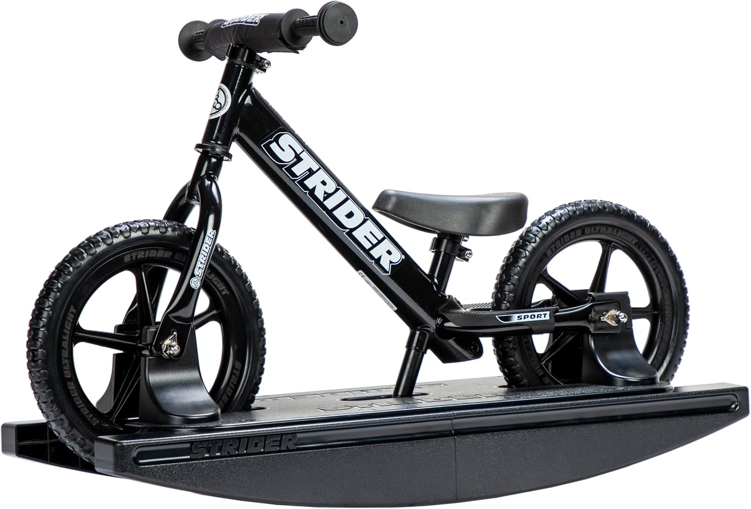 Strider Sport 2-in-1 Rocking Bike, Ages 6 Months–4 Years | For 12 Model, Converts Baby Rocking Toy to Toddler Balance Bike, Tool-Free Adjustments, Wide and Stable Base, Durable Plastic