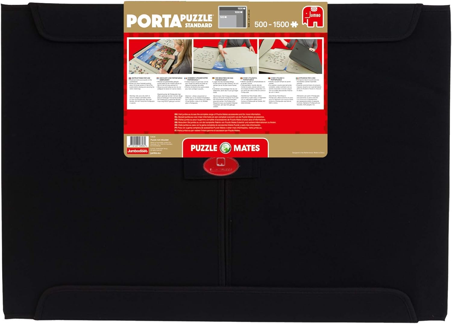 Jumbo, Puzzle Mates, Portapuzzle - Standard 1,500 Piece Jigsaw Storage Board Case, Jigsaw Puzzle Accessories, Puzzle Storage