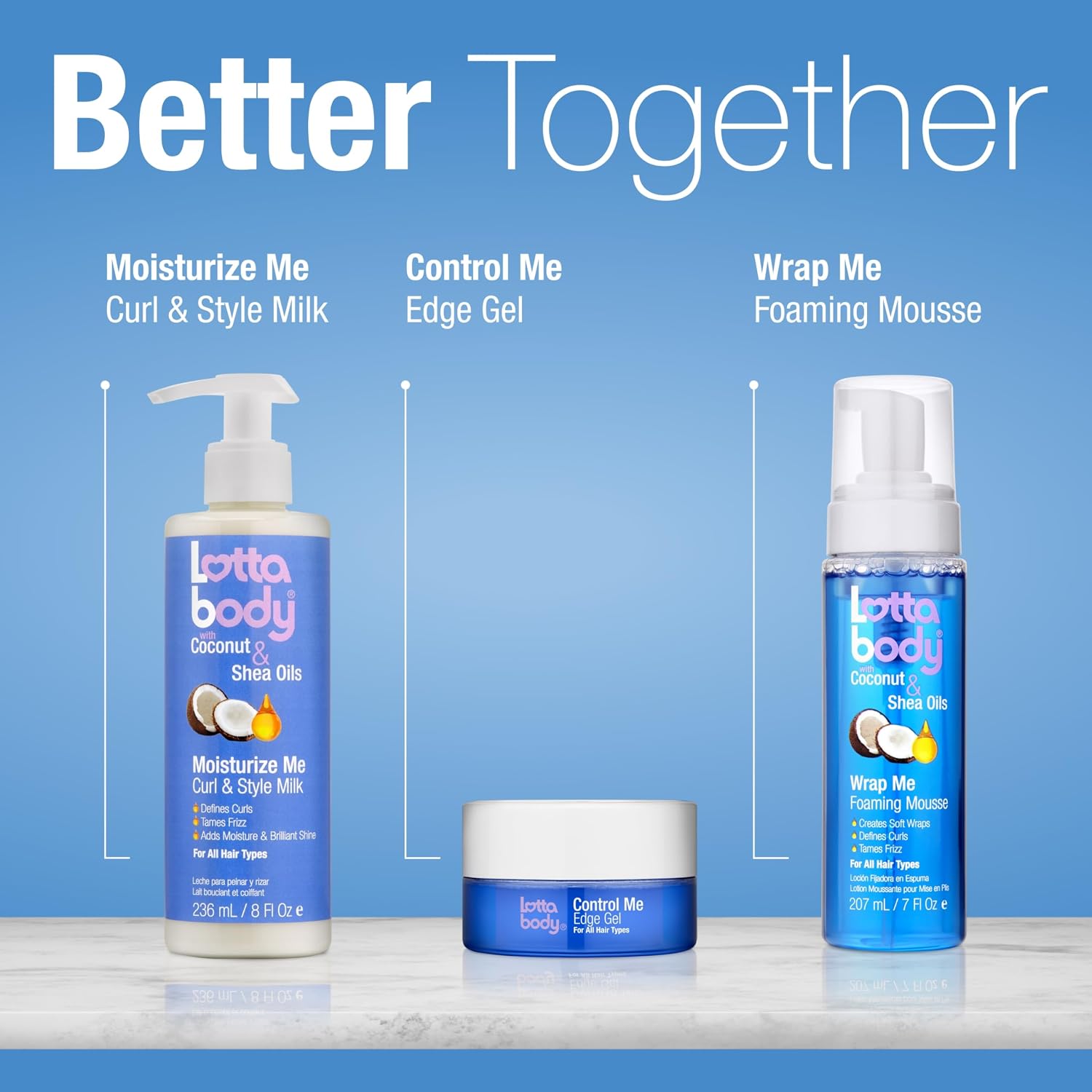 Lottabody Moisturize Me Curl and Style Milk with Coconut & Shea Oils