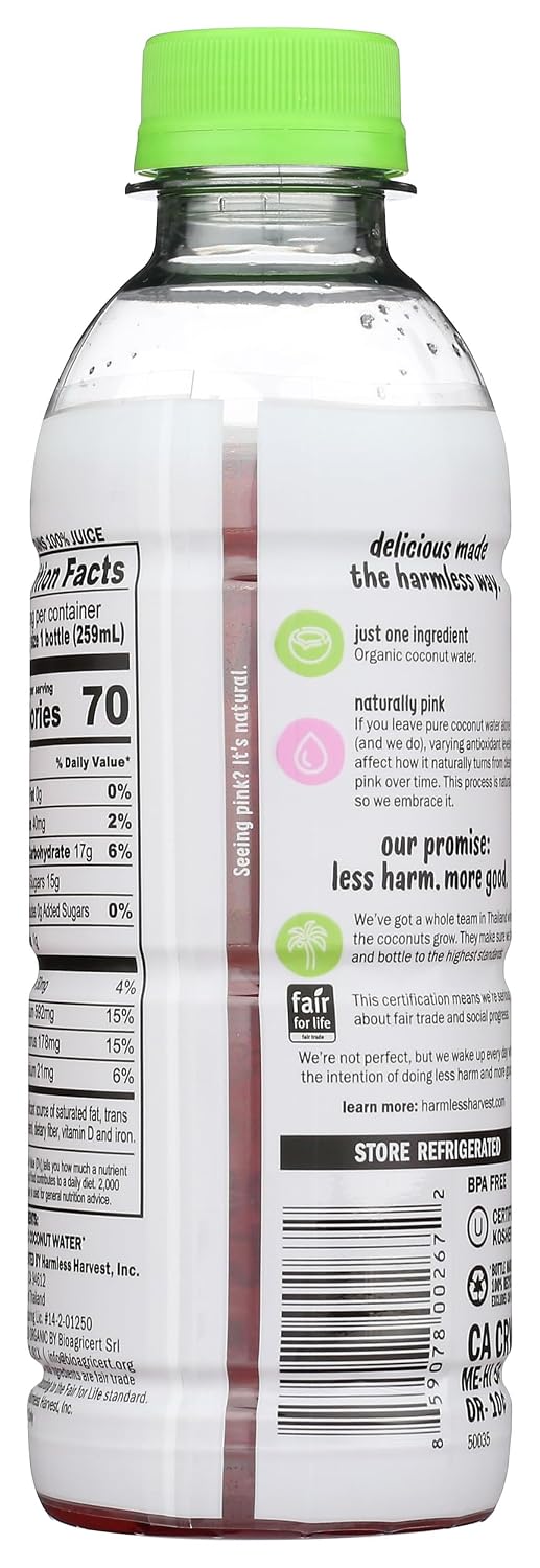 Harmless Harvest Organic Coconut Water, 32 Oz Bottle