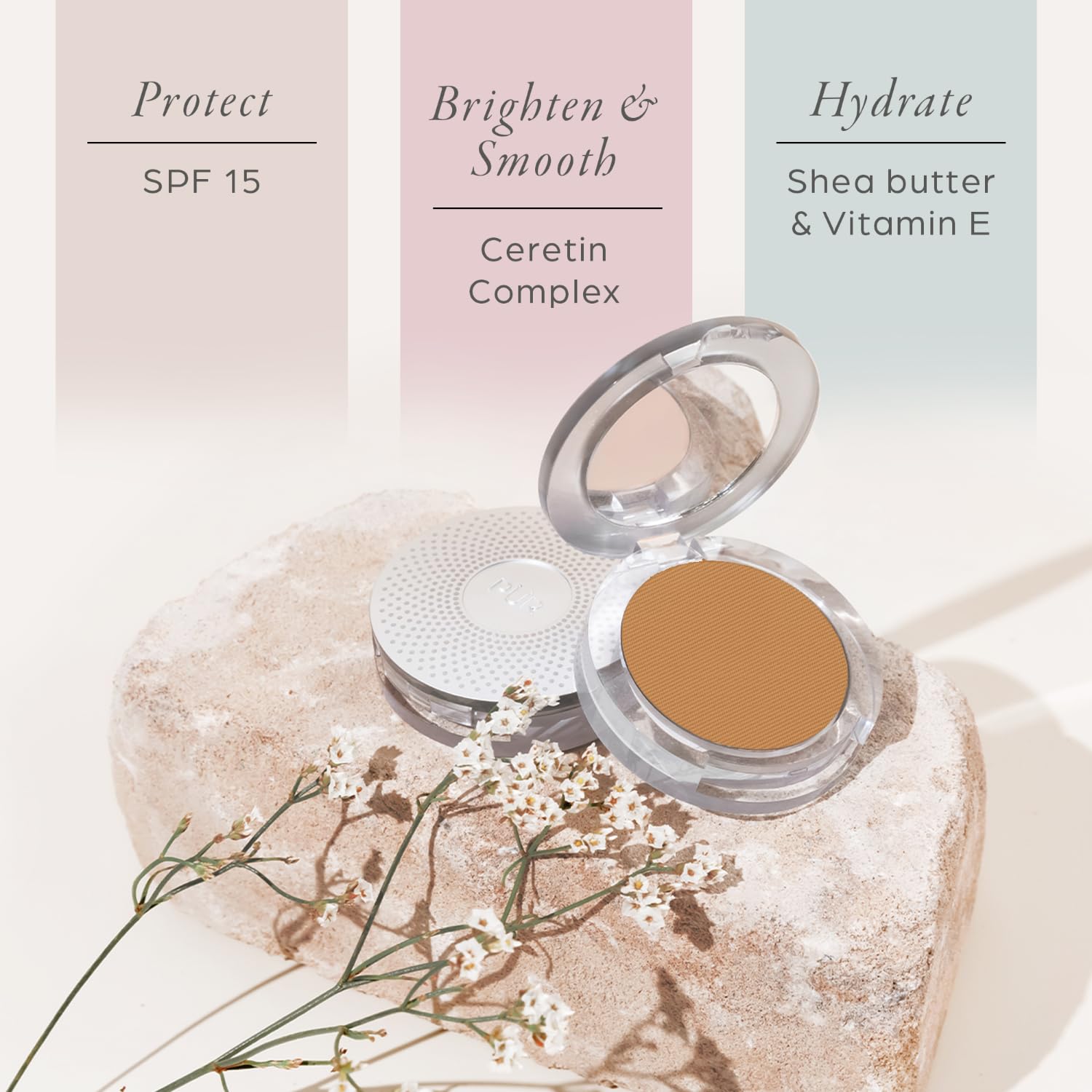 PÜR 4-in-1 Pressed Mineral Makeup Powder Foundation with SPF 15 | Buildable Foundation Coverage - Smooth, Even-Looking Complexion Makeup Delivers Custom Coverage and Comfortable Everyday Wear