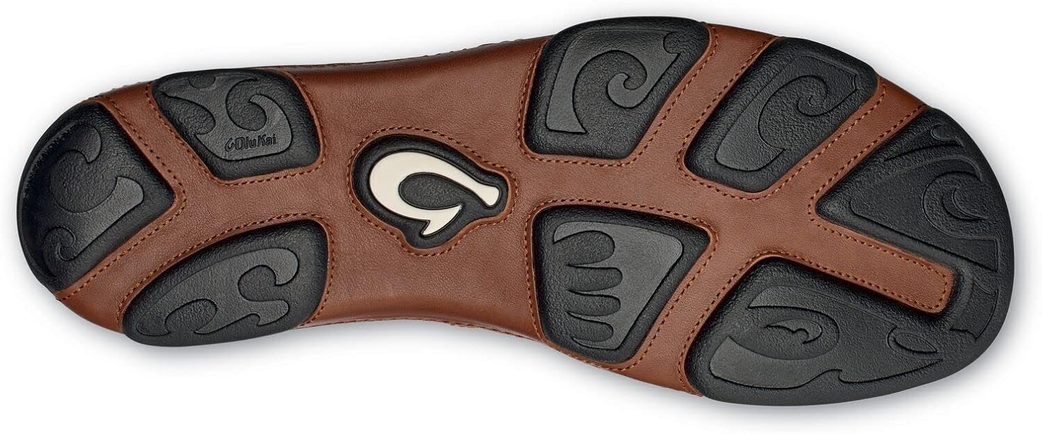 OluKai Moloa Men's Premium Leather Shoes, Easy Slip On & Off Design | Casual & Versatile Loafer, Drop-in Heel & Enhanced Traction