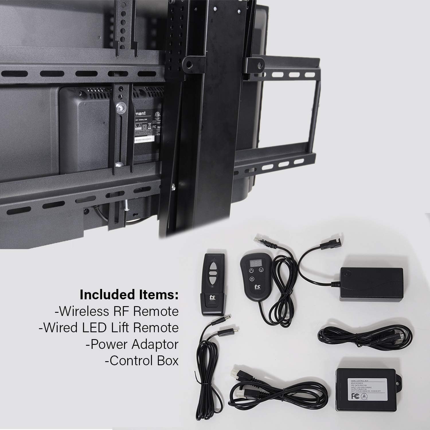 Touchstone Valueline 30003 Smart Motorized TV Lift for 26–50” TVs – Pop-Up Cabinet Mount, Alexa & Google Enabled, 5-Year Warranty, 28” Travel, 170 lb Capacity, RF & Wired Remotes