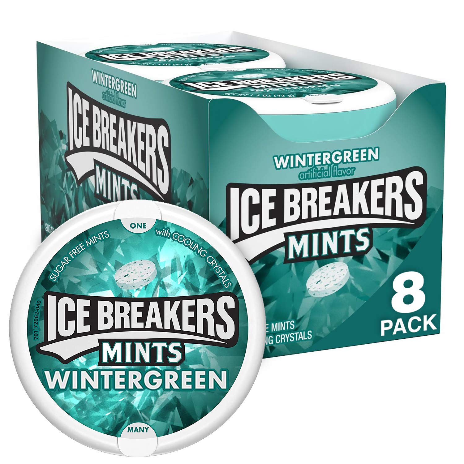 ICE BREAKERS Wintergreen Sugar Free Mints Tins, 1.5 oz (8 Count)