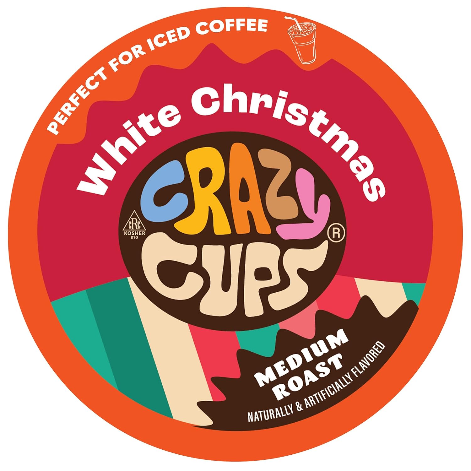 Crazy Cups Flavored Coffee for Keurig K-Cup Machines, Peppermint Chocolate Mocha, Hot or Iced Drinks, 22 Single Serve, Recyclable Pods